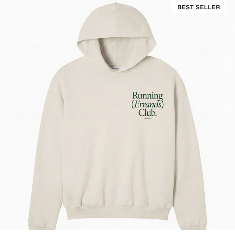 TALENTLESS Running Errands Hoodie in Bone